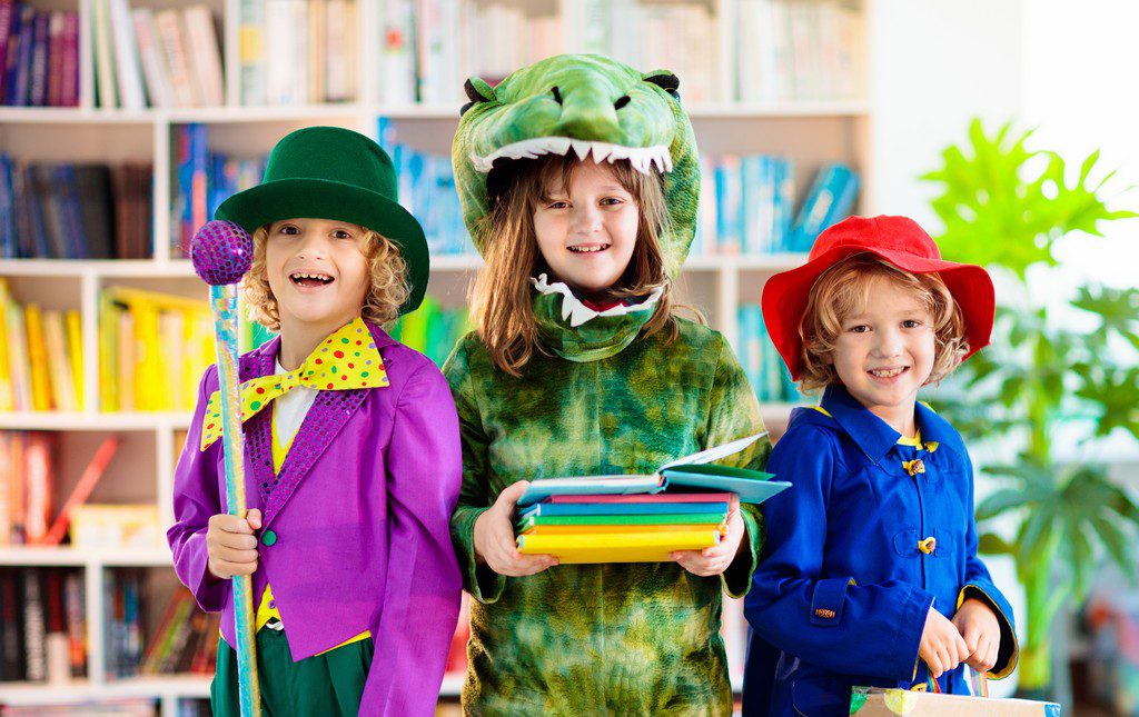 kids dressed up in costumes