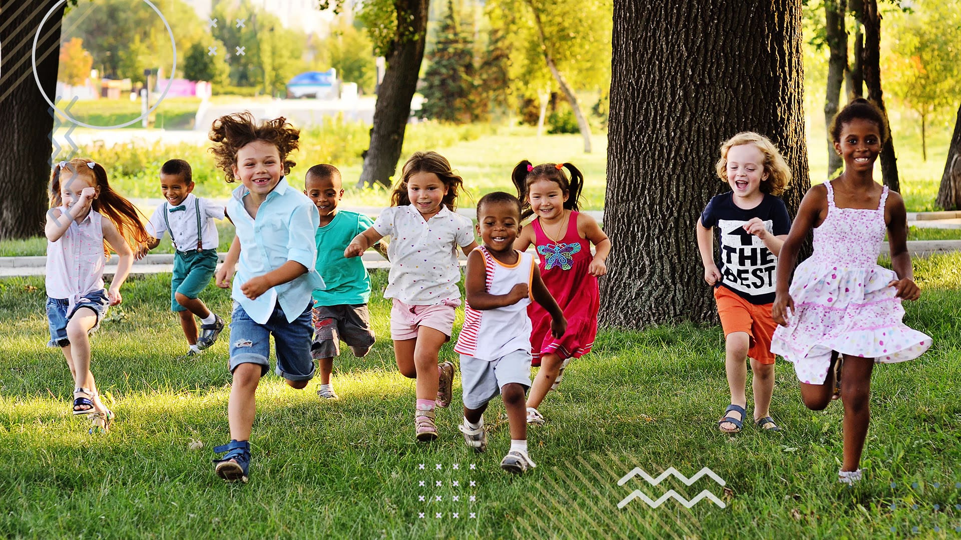 Young school students running during school fun run fundraiser