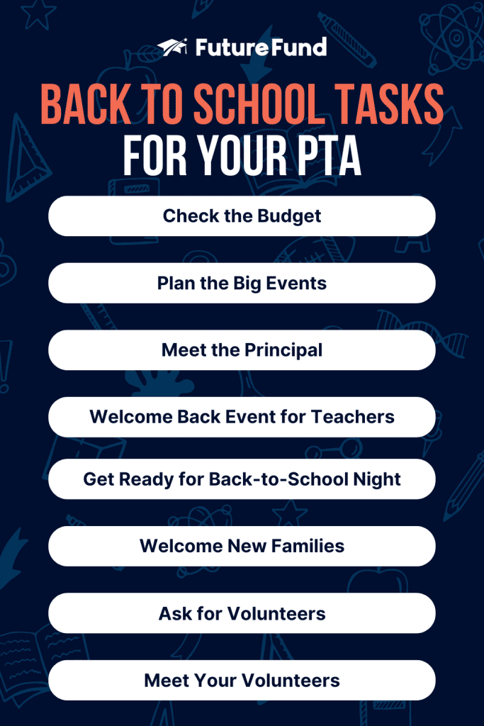 Back to school tasks for your pta Pinterest