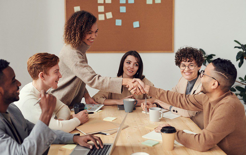 pta meeting with all members around a table