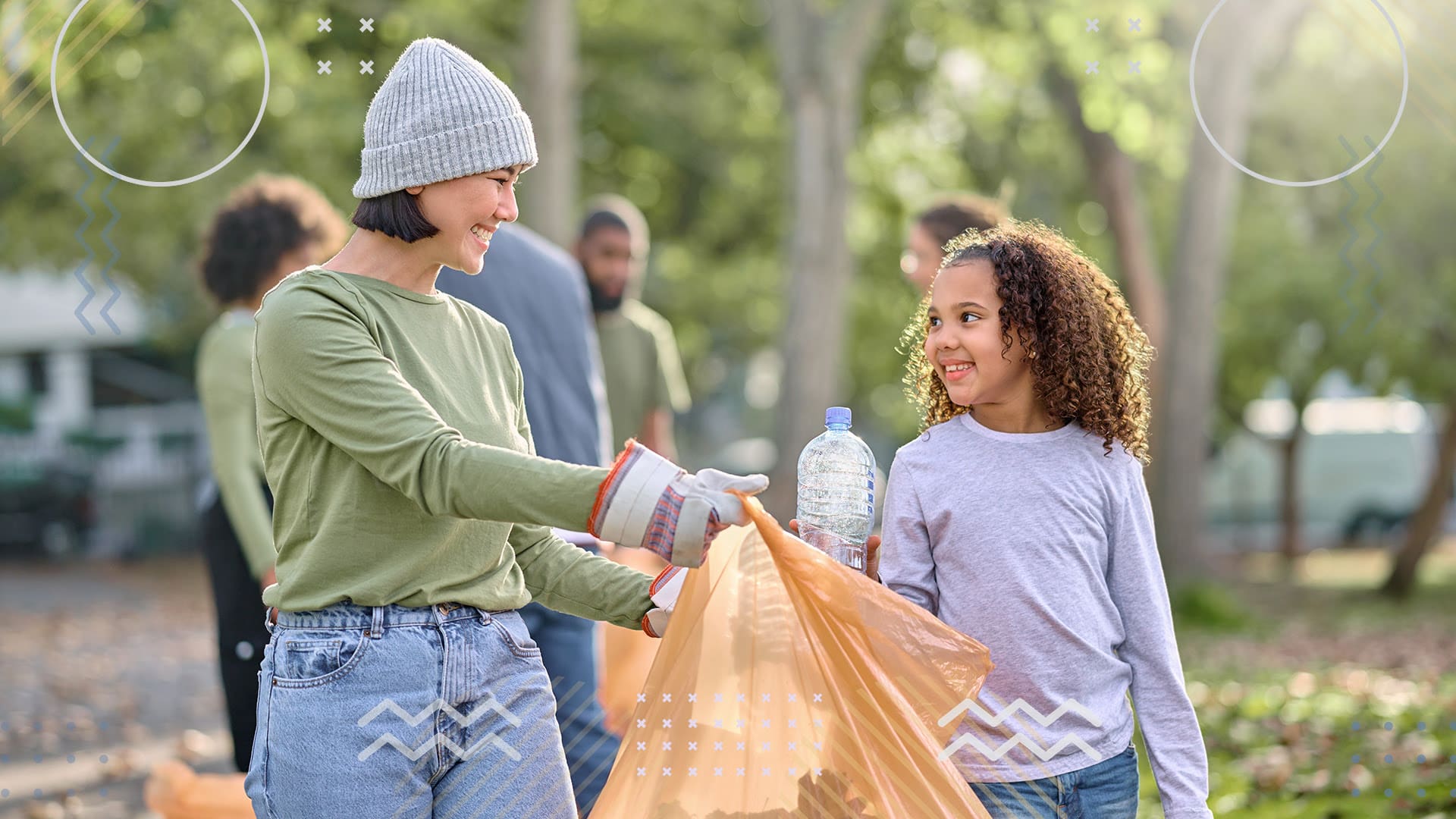 Woman and student attending a school event to help raise money