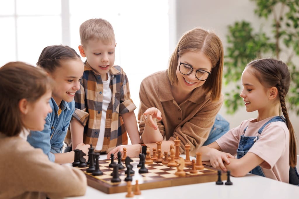 Students in chess-a-thon school fundraiser