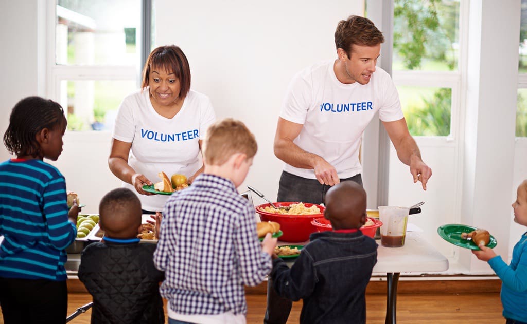 Parent volunteers at school fundraiser organized via FutureFund