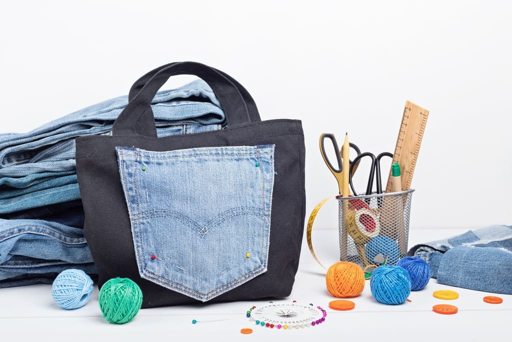 Hand-decorated tote bags for teacher appreciation event